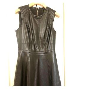 Sam Edelman leather fit and flair dress